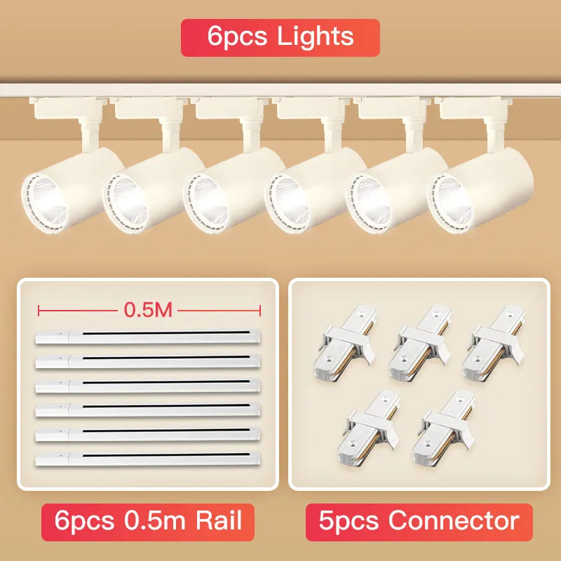 Spot Plafond : Projecteur Industriel sur Rail à LED Brossé-LUMICONCEPT