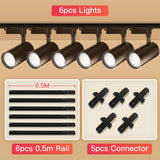 Spot Plafond : Projecteur Industriel sur Rail à LED Brossé-LUMICONCEPT