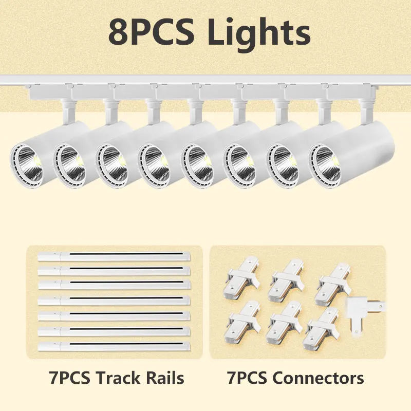 Spot Plafond : Projecteur sur Rail à LED Chrome Poli-LUMICONCEPT