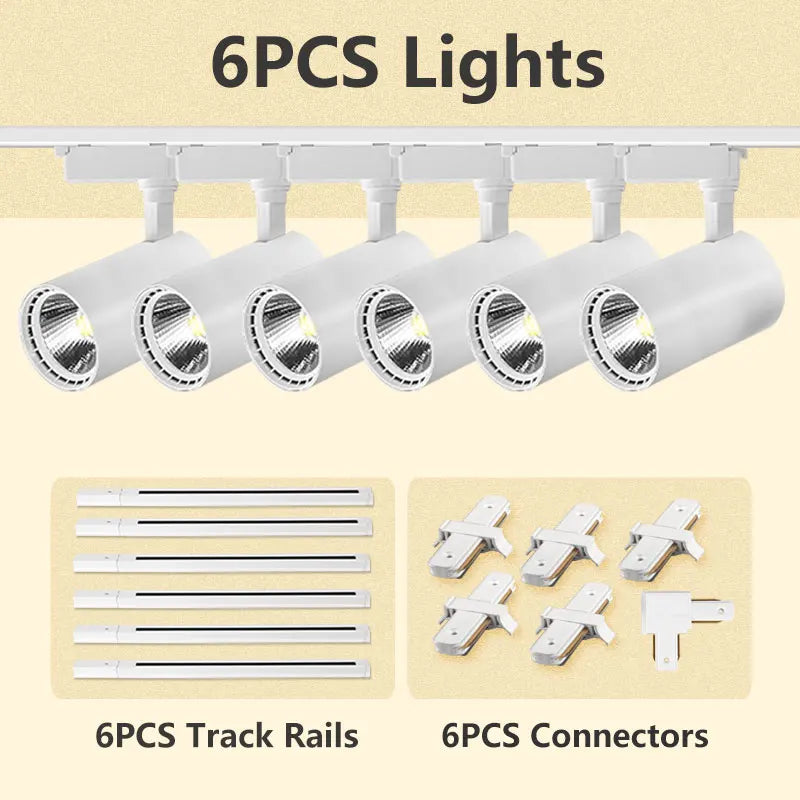 Spot Plafond : Projecteur sur Rail à LED Chrome Poli-LUMICONCEPT