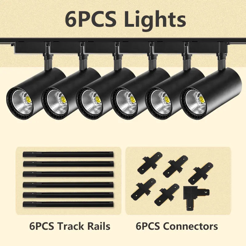 Spot Plafond : Projecteur sur Rail à LED Chrome Poli-LUMICONCEPT