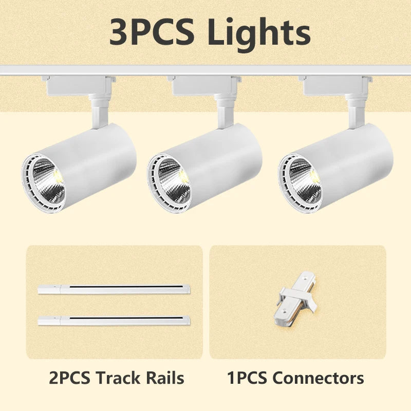 Spot Plafond : Projecteur sur Rail à LED Chrome Poli-LUMICONCEPT