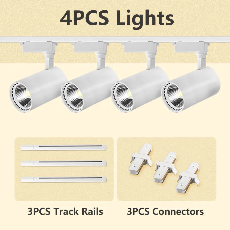 Spot Plafond : Projecteur sur Rail à LED Chrome Poli-LUMICONCEPT