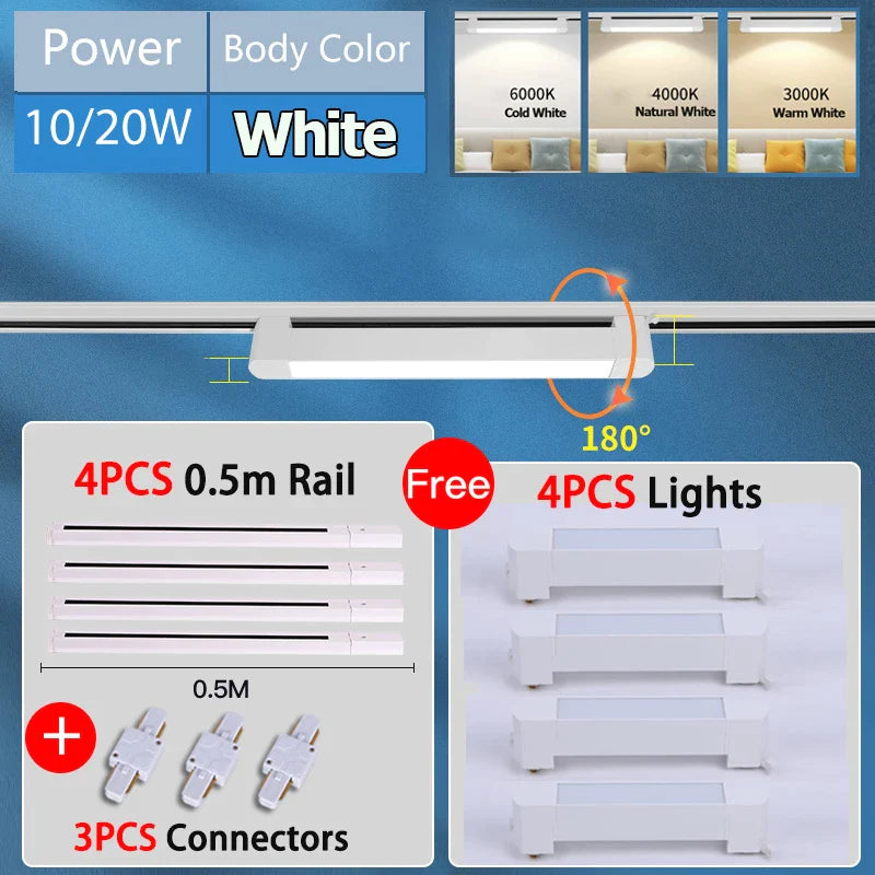 Spot Plafond : Rail d'éclairage LED pour Tout Espace-LUMICONCEPT