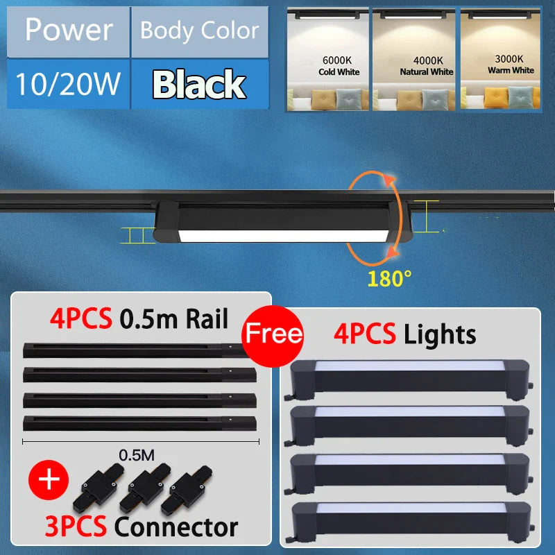 Spot Plafond : Rail d'éclairage LED pour Tout Espace-LUMICONCEPT