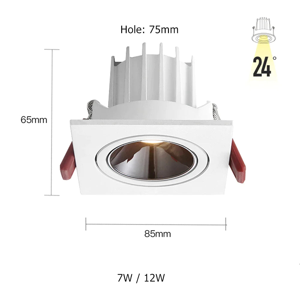 Spot Plafond : Spot Encastré LED Simple / Double à Gradation-LUMICONCEPT