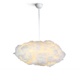 Suspension Artistique en Fer et Coton Blanc - Éclairage Contemporain pour Votre Espace-LUMICONCEPT