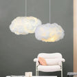 Suspension Artistique en Fer et Coton Blanc - Éclairage Contemporain pour Votre Espace-LUMICONCEPT