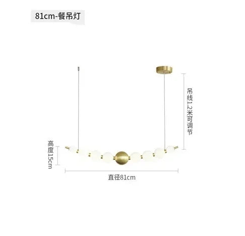 Suspension Design Élégante avec Sphères Opalines et Éclairage Modulaire-LUMICONCEPT