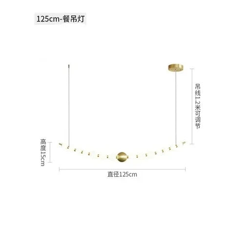 Suspension Design Élégante avec Sphères Opalines et Éclairage Modulaire-LUMICONCEPT