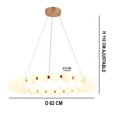 Suspension Design Élégante avec Sphères Opalines et Éclairage Modulaire-LUMICONCEPT