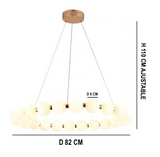 Suspension Design Élégante avec Sphères Opalines et Éclairage Modulaire-LUMICONCEPT