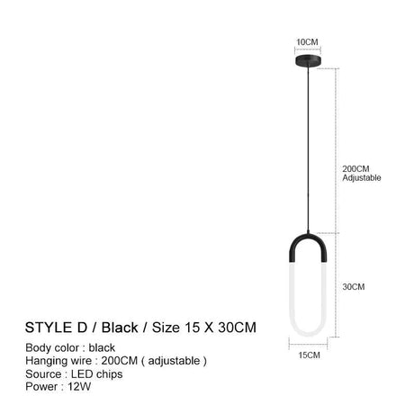 Suspension Élégante Contemporaine en Métal Noir avec Lumière LED Intégrée-LUMICONCEPT