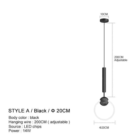 Suspension Élégante Contemporaine en Métal Noir avec Lumière LED Intégrée-LUMICONCEPT