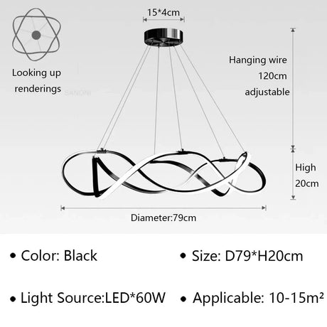 Suspension Élégante en Aluminium avec Options de Tailles et Couleurs Personnalisables-LUMICONCEPT