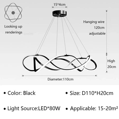 Suspension Élégante en Aluminium avec Options de Tailles et Couleurs Personnalisables-LUMICONCEPT