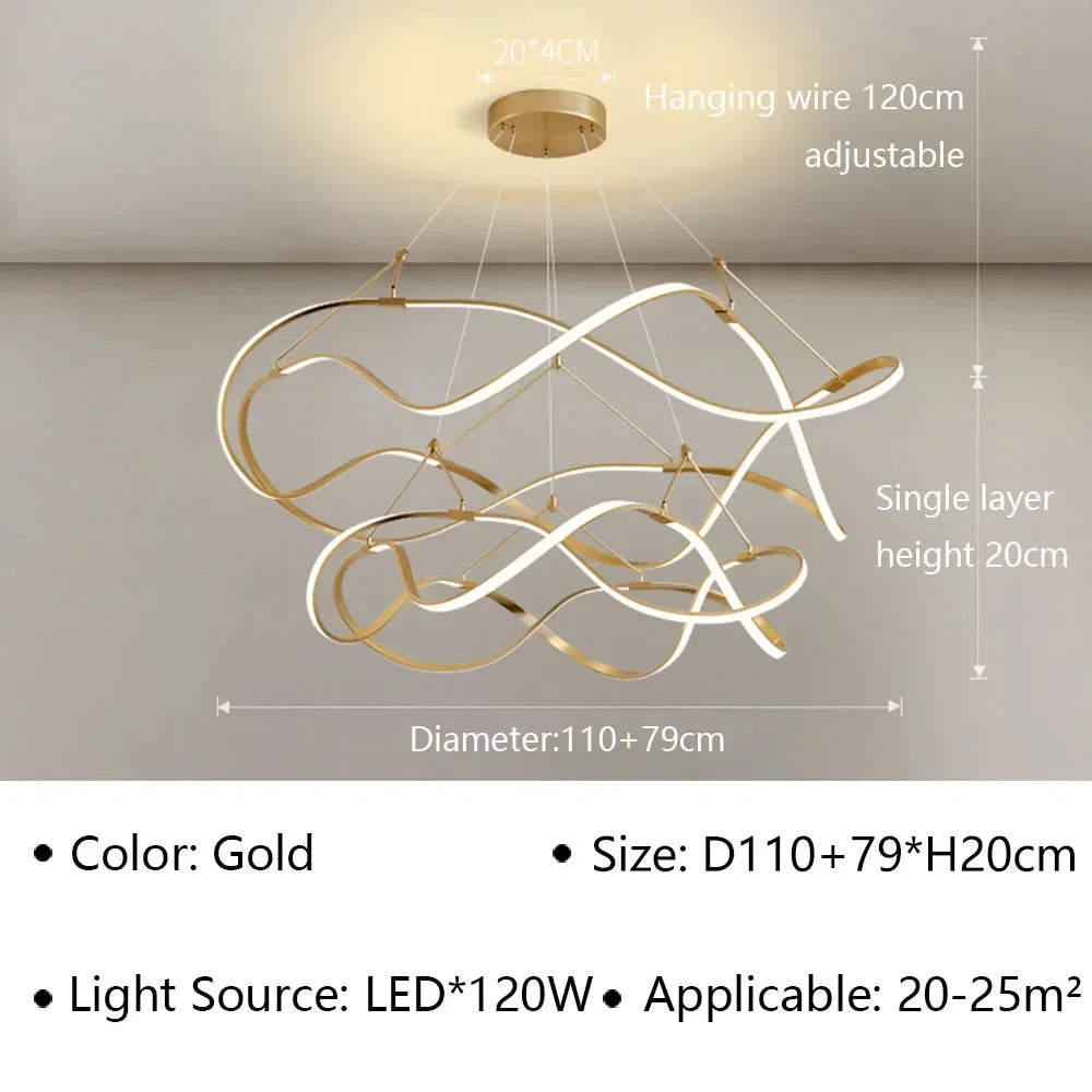 Suspension Élégante en Aluminium avec Options de Tailles et Couleurs Personnalisables-LUMICONCEPT