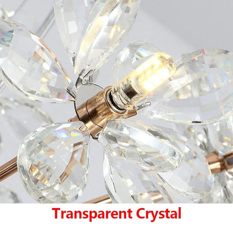 Suspension Élégante en Cristal et Fer, Hauteur Réglable pour un Style Nordique Moderne-LUMICONCEPT