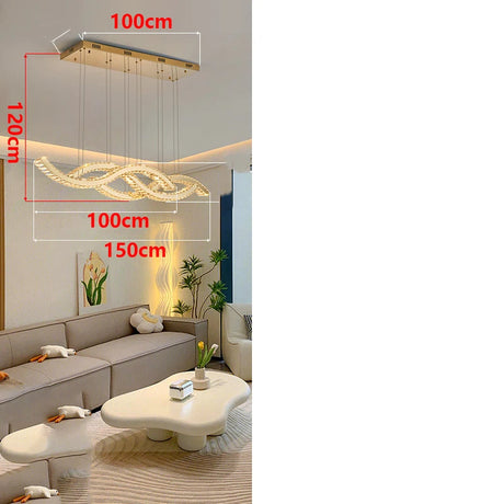 Suspension Élégante en Cristal pour Salon et Salle à Manger-LUMICONCEPT