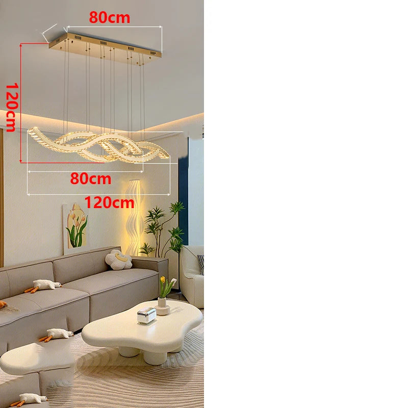 Suspension Élégante en Cristal pour Salon et Salle à Manger-LUMICONCEPT