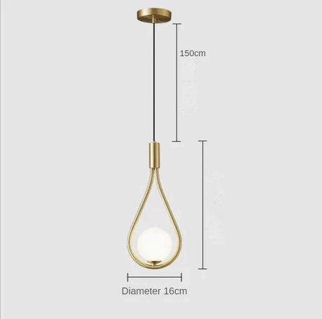 Suspension Élégante en Laiton avec Diffuseur en Cristaux et Abat-Jour en Or-LUMICONCEPT