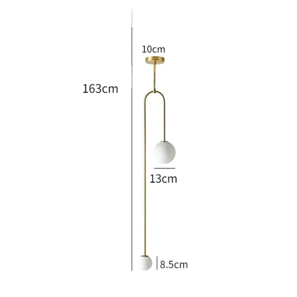 Suspension Élégante en Laiton et Verre avec Double Globe -LUMICONCEPT