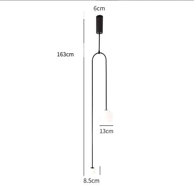 Suspension Élégante en Laiton et Verre avec Double Globe -LUMICONCEPT