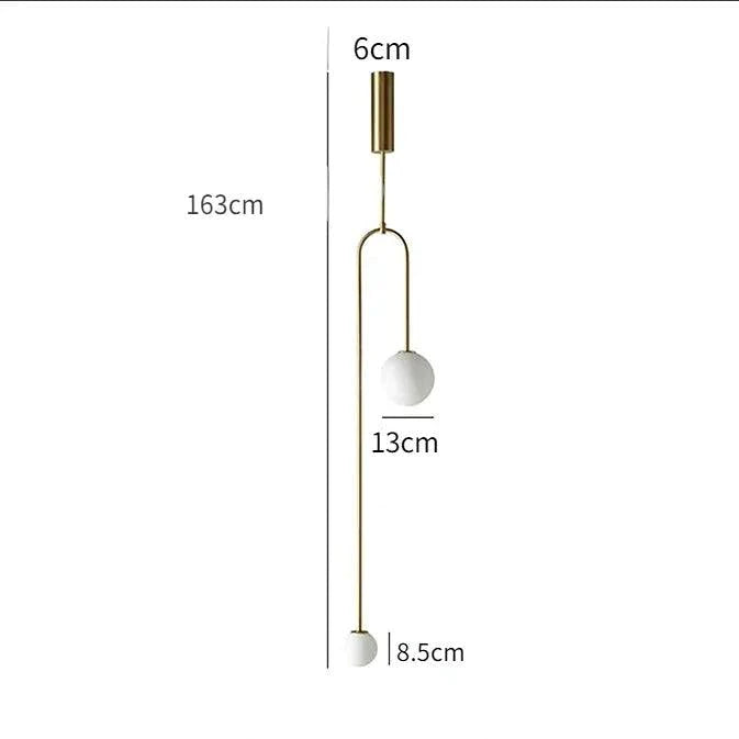 Suspension Élégante en Laiton et Verre avec Double Globe -LUMICONCEPT