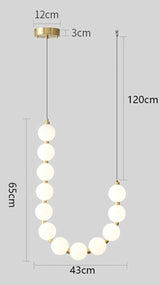 Suspension Élégante en Verre Blanc avec Cordon, Dimmable et Modulable-LUMICONCEPT