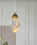 Suspension En Cristal Taillé avec Monture en Laiton Doré - Élégance Nordic Rétro pour Votre Intérieur-LUMICONCEPT