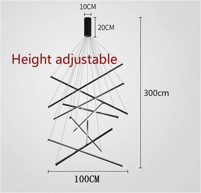 Suspension Géométrique Aérienne avec Éclairage LED Personnalisable-LUMICONCEPT