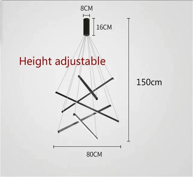 Suspension Géométrique Aérienne avec Éclairage LED Personnalisable-LUMICONCEPT