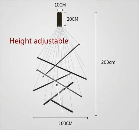 Suspension Géométrique Aérienne avec Éclairage LED Personnalisable-LUMICONCEPT