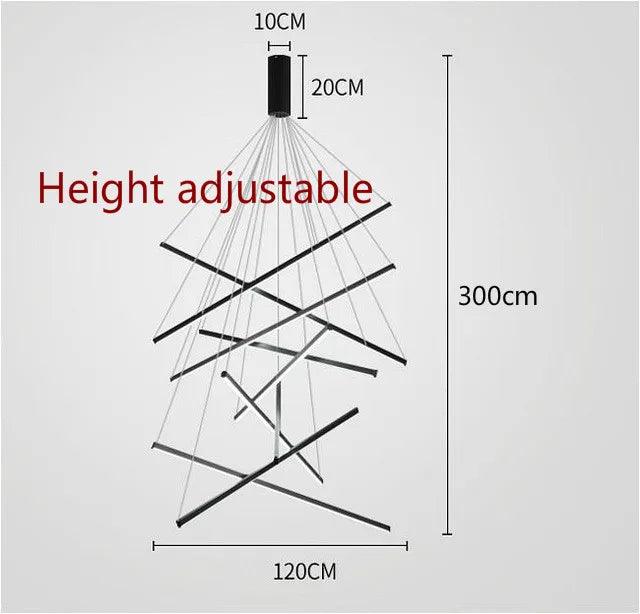 Suspension Géométrique Aérienne avec Éclairage LED Personnalisable-LUMICONCEPT