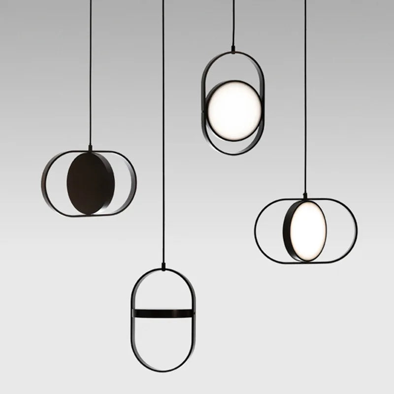 Suspension Géométrique en Fer et Acrylique avec Éclairage LED Intégré-LUMICONCEPT