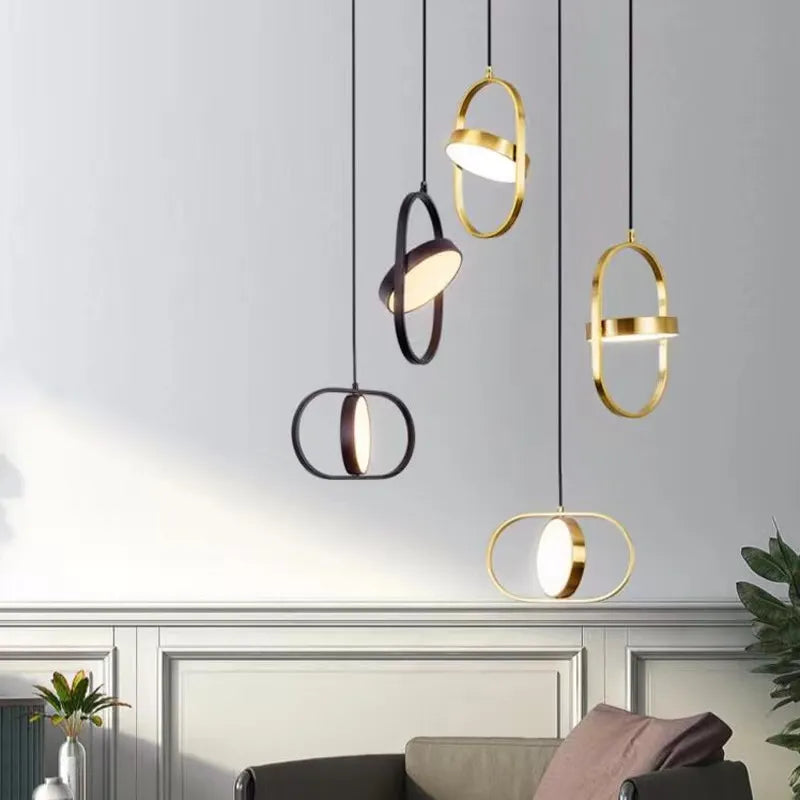 Suspension Géométrique en Fer et Acrylique avec Éclairage LED Intégré-LUMICONCEPT