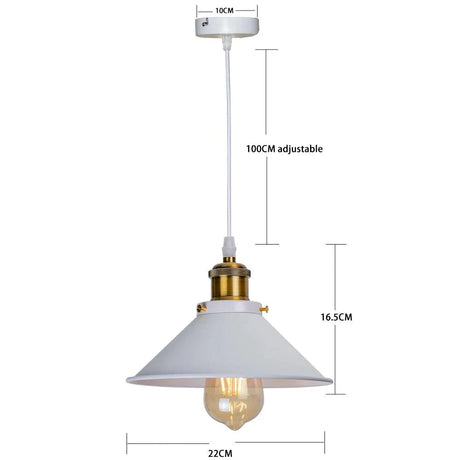 Suspension Industrielle en Métal Noir avec Abat-jour Personnalisable en Couleurs Variées-LUMICONCEPT