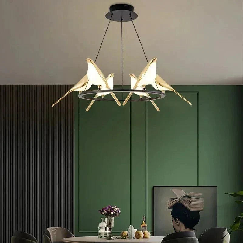 Suspension LED Artistique en Métal avec Télécommande Dimmable pour Ambiance Parfaite-LUMICONCEPT