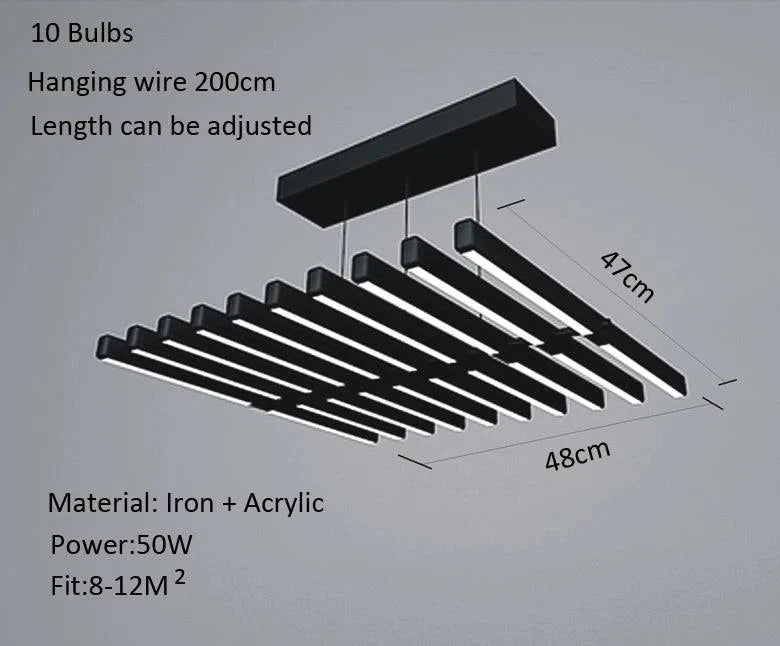 Suspension LED Géométrique Moderniste avec Télécommande et Design Artistique-LUMICONCEPT