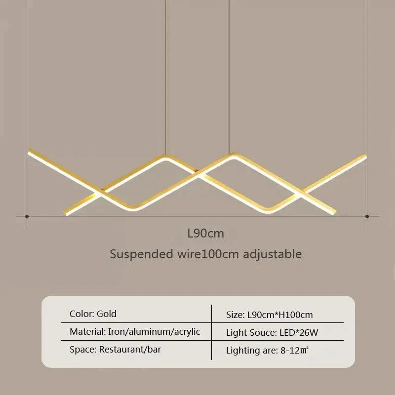 Suspension LED Géométrique en Fer – Élégance Moderne pour un Éclairage Captivant-LUMICONCEPT