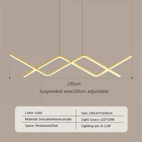 Suspension LED Géométrique en Fer – Élégance Moderne pour un Éclairage Captivant-LUMICONCEPT