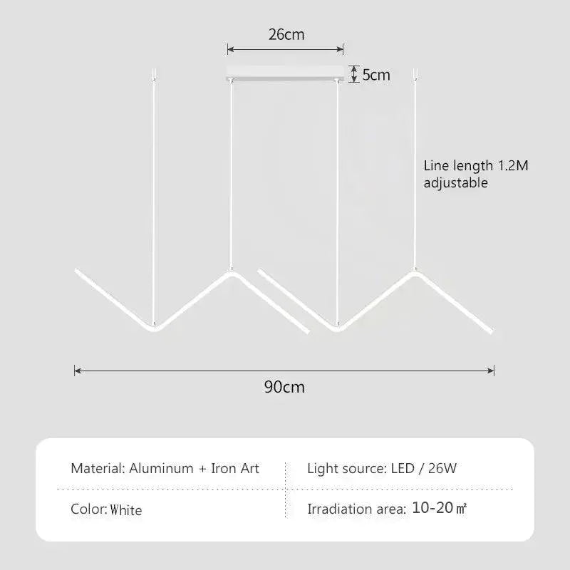 Suspension LED Géométrique en Fer – Élégance Moderne pour un Éclairage Captivant-LUMICONCEPT