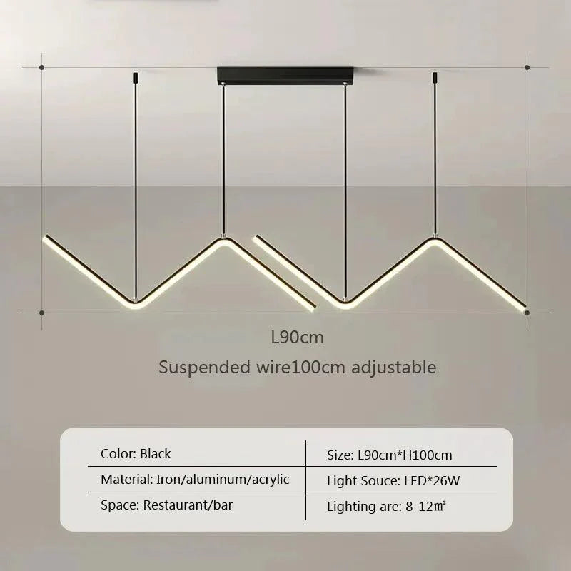 Suspension LED Géométrique en Fer – Élégance Moderne pour un Éclairage Captivant-LUMICONCEPT