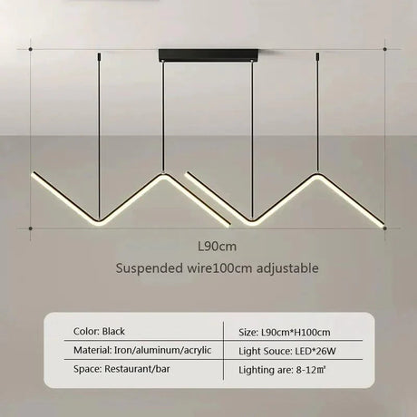 Suspension LED Géométrique en Fer – Élégance Moderne pour un Éclairage Captivant-LUMICONCEPT