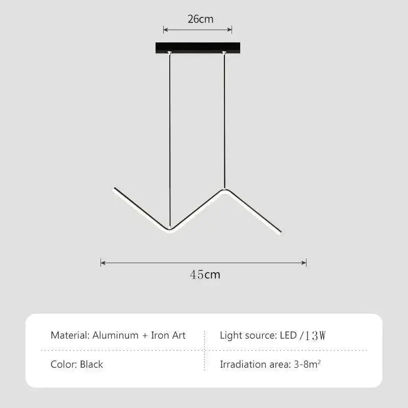 Suspension LED Géométrique en Fer – Élégance Moderne pour un Éclairage Captivant-LUMICONCEPT