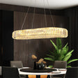 Suspension LED Luxe en Cristal Clair avec Télécommande et Variété de Lumière-LUMICONCEPT