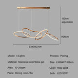 Suspension LED Moderne en Cercle en Acier Inoxydable pour Salle à Manger et Cuisine-LUMICONCEPT