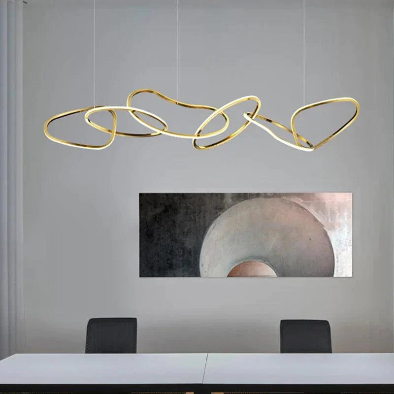 Suspension LED Moderne en Cercle en Acier Inoxydable pour Salle à Manger et Cuisine-LUMICONCEPT