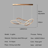 Suspension LED Moderne en Cercle en Acier Inoxydable pour Salle à Manger et Cuisine-LUMICONCEPT