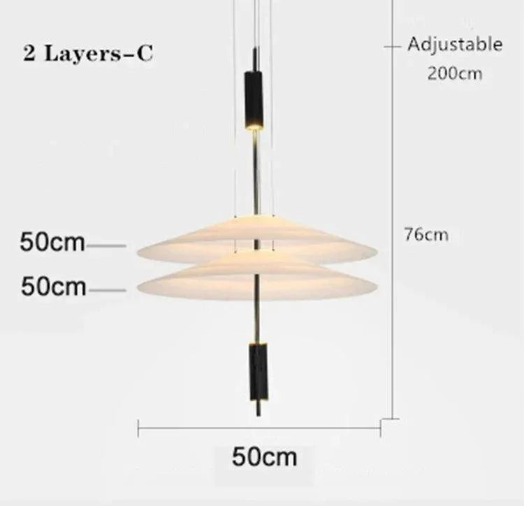 Suspension LED en Fer Ajustable pour un Éclairage Moderne et Élégant-LUMICONCEPT